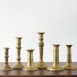 Vintage Brass Candlesticks, 1960s, Set of 6
