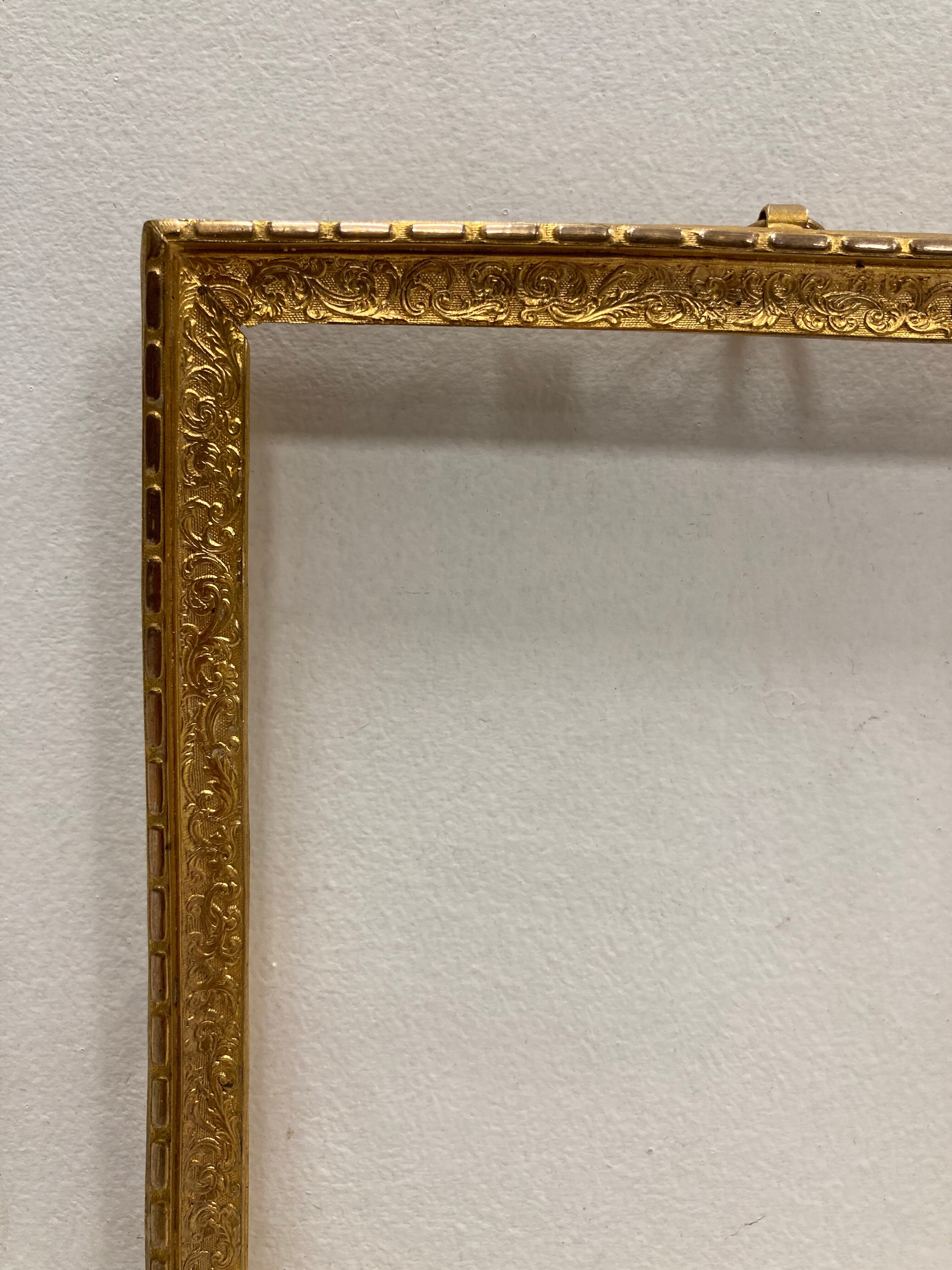 Pair of gold brass frames