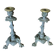 Set of 2 antique candlesticks in spelter.