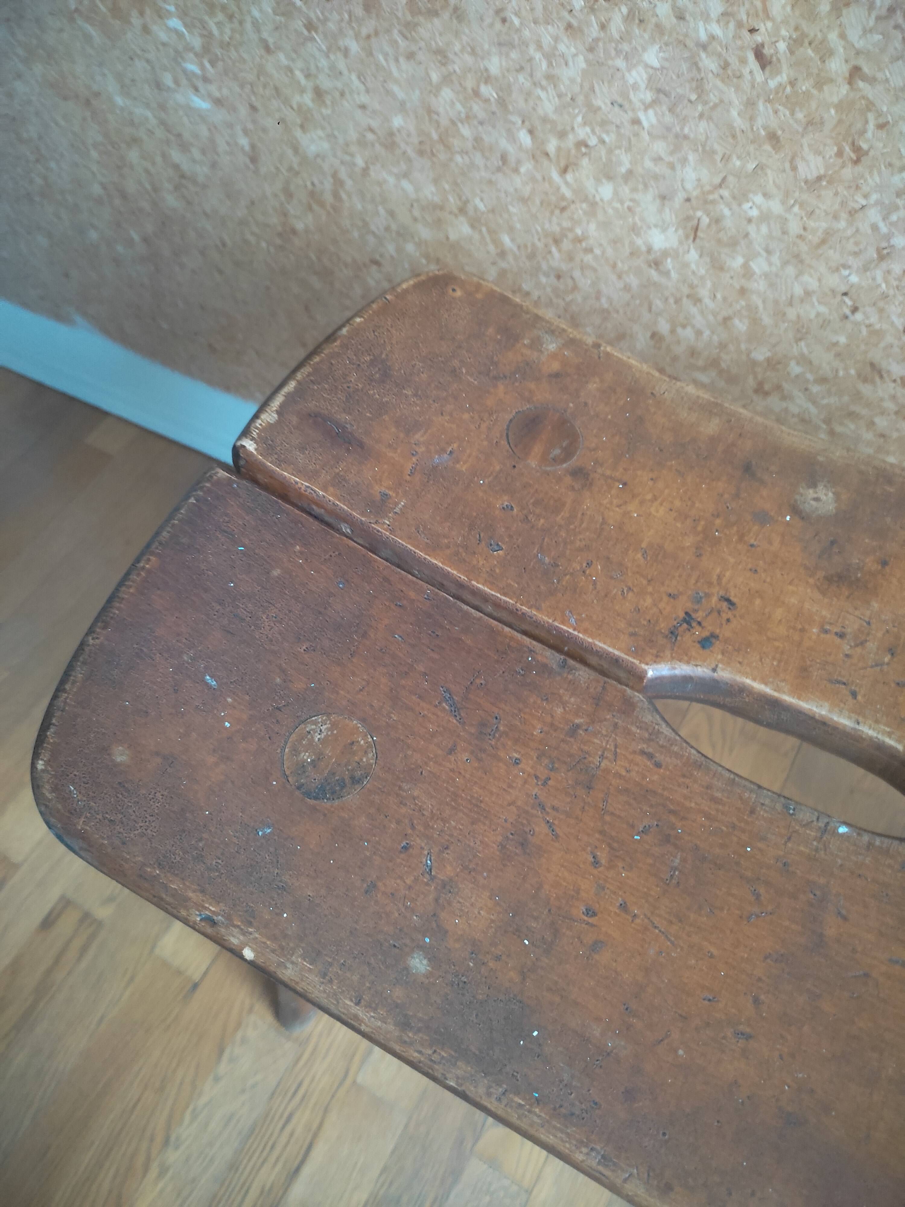 Tabouret en bois mid Century