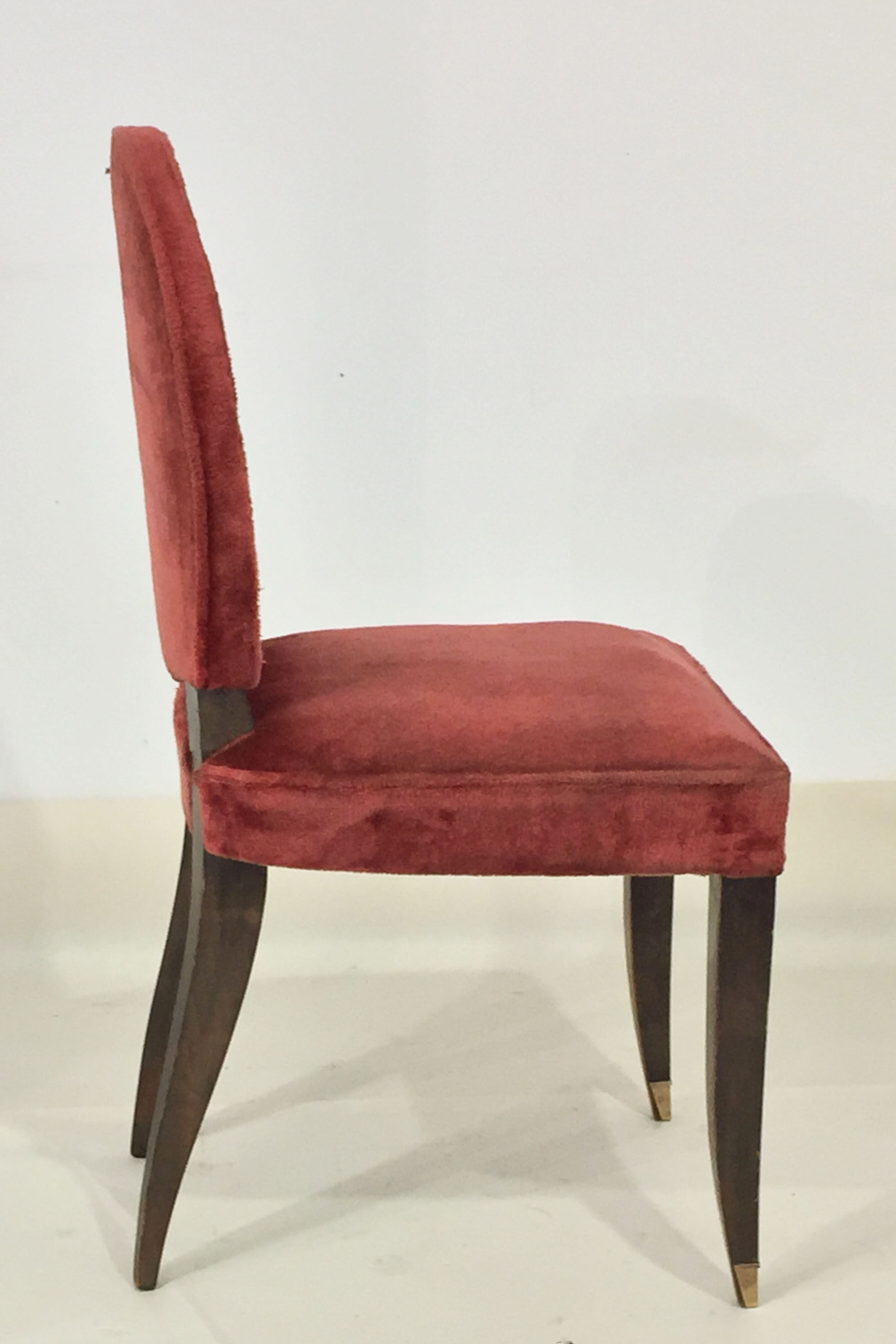 Dining room chairs art deco House Leleu 1940' France (set of 4)