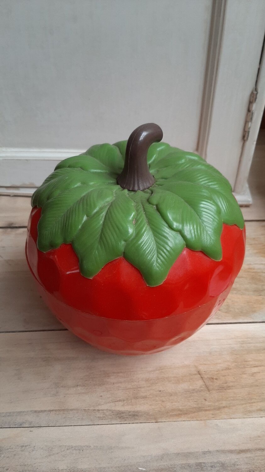 Vintage Tomato Ice Cube Tray Ice Bucket