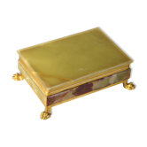 Onyx and gold metal box