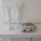Limoges porcelain candy box decorated with roses