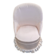 Vintage frog chair in white fabric