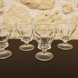 Lot de 6 verres à pied en verre transparent