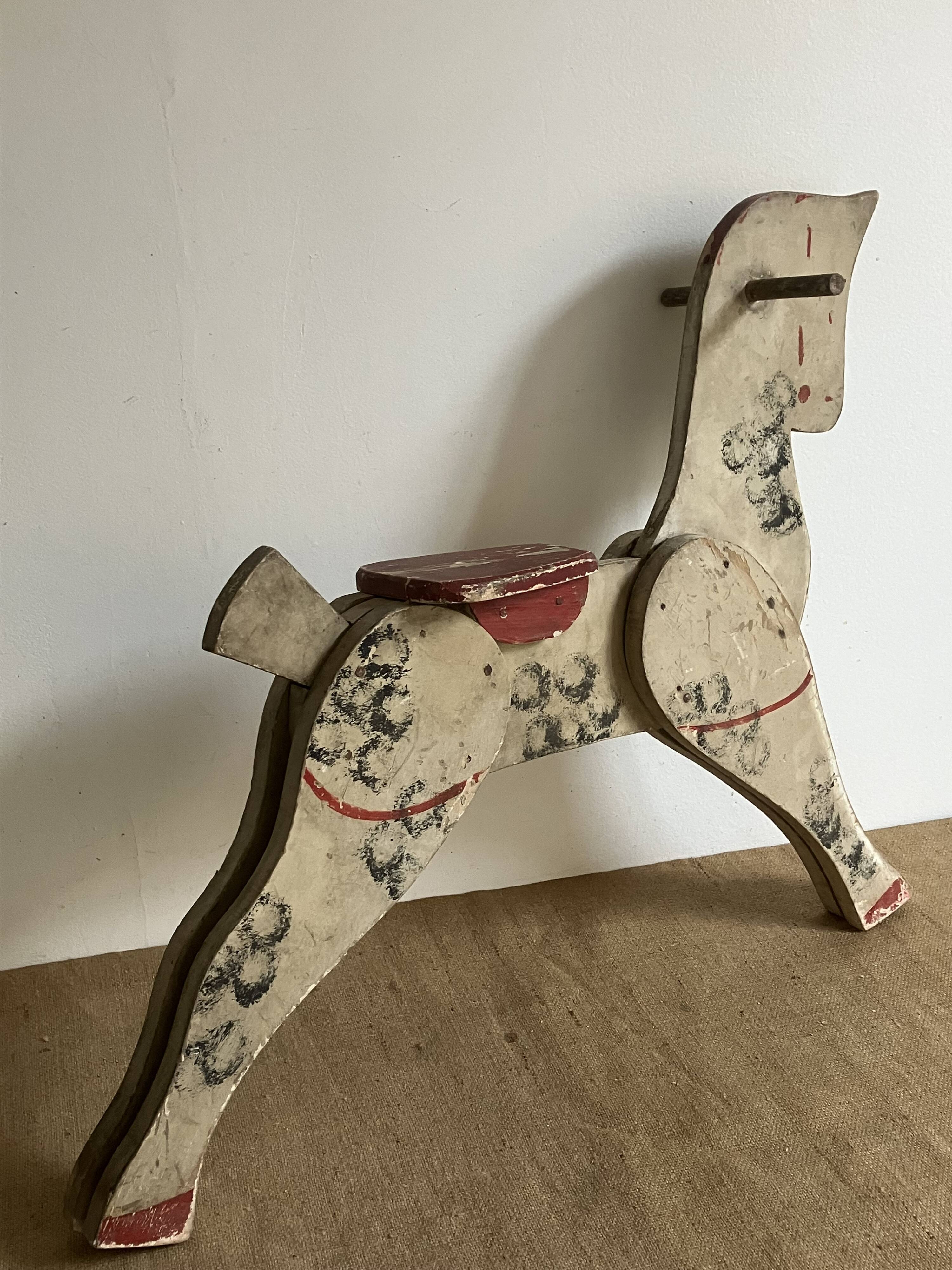 Old toy, wooden horse