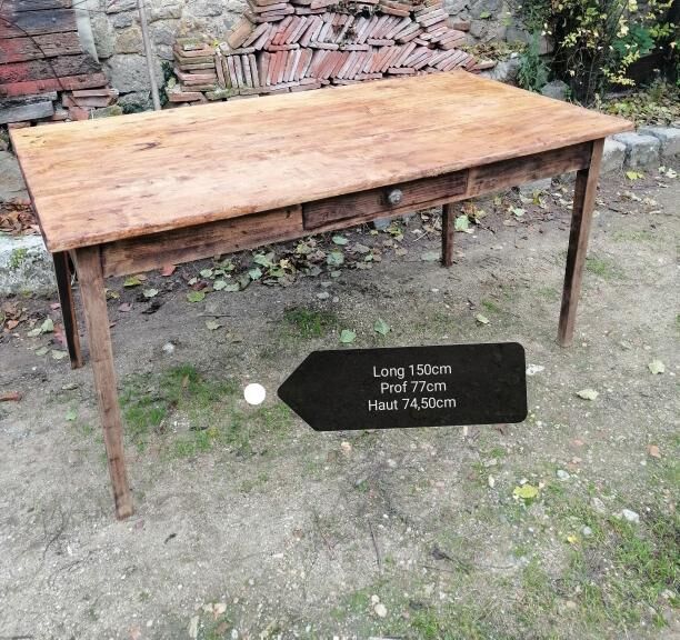 Table de ferme ancienne long 150cm