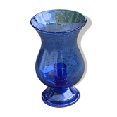 Tealight holder, blown glass candle holder and cobalt blue bubble from BIOT glassware, sign, collector