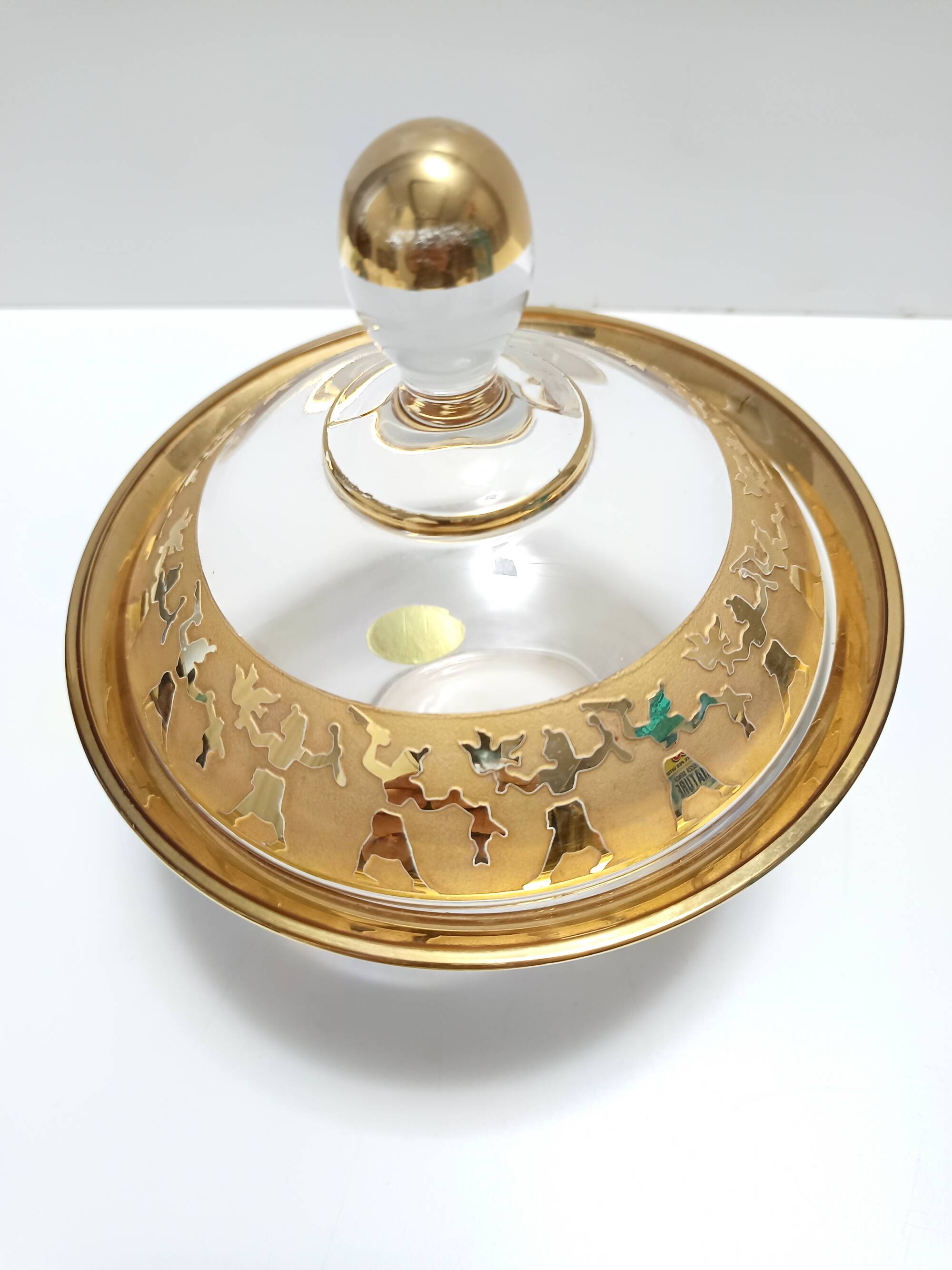 Crystal Trinket Bowl with Gold Details