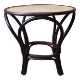 Table basse en rotin, années 50