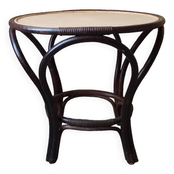 Rattan coffee table, 50s