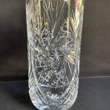 Cylindrical vase – handmade cut crystal