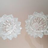 Set of 2 Tulip glass lampshades vintage chandelier wall light