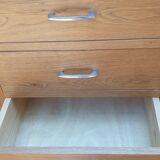 Asymmetrical oak cabinet