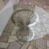 Circular glass dining table in the style of Gastone RINALDI - 70'