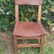 Lot 4 chaises espagnoles en cuir et bois