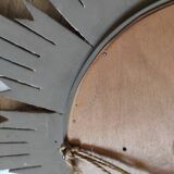 Sun mirror and witch's eye in gilded wood