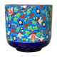 Pot cover decoration polychrome enamels, longwy