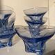 Blue glass cups