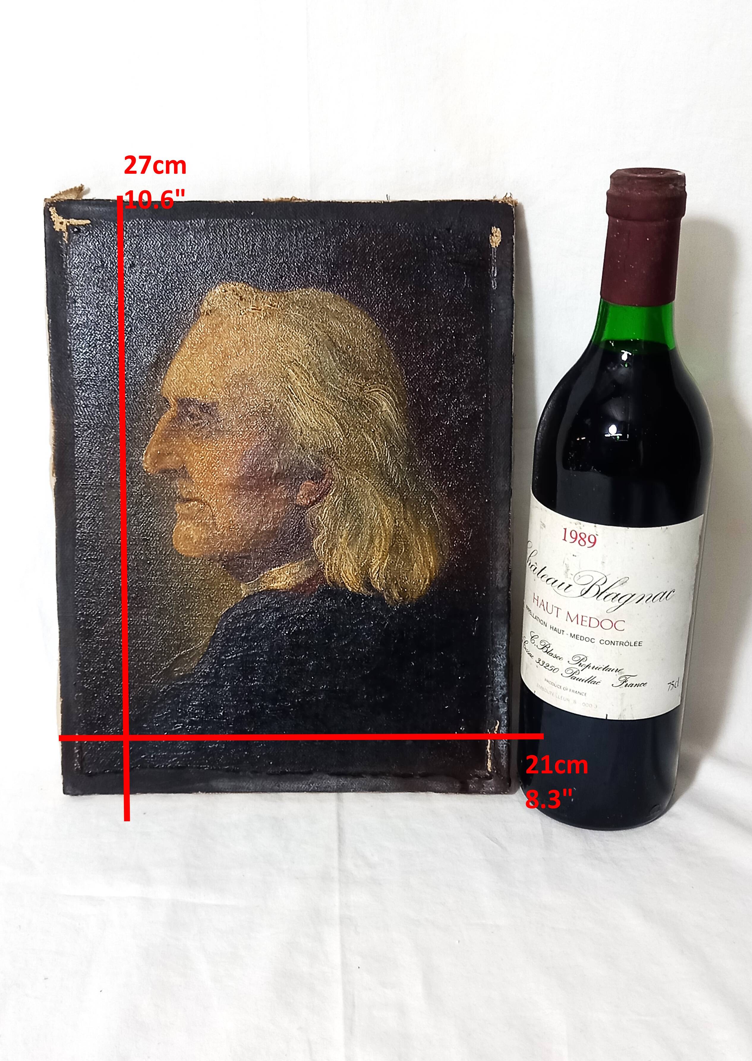 Charismatic Portrait of the Composer Franz Liszt – Oil On Canvas