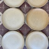 Set of 12 plates dessert gres