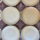 Set of 12 plates dessert gres