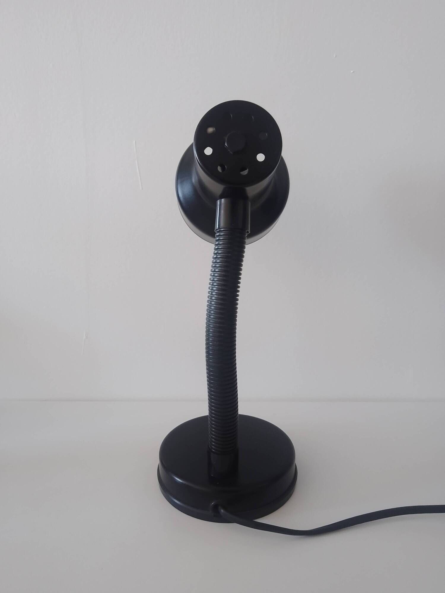 Brama desk lamp black metal flexible arm Italy vintage 70s