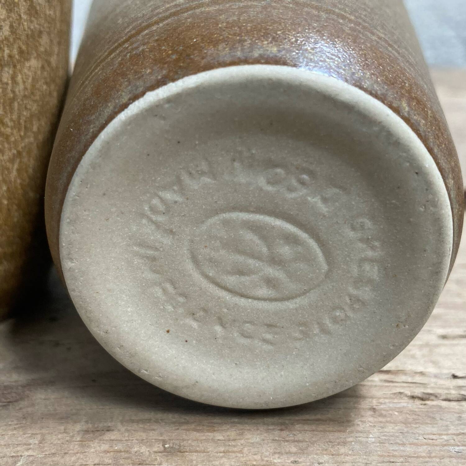 Set of 6 Digoin stoneware glasses