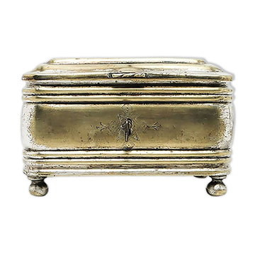 Plated brass sugar bowl from Henneberg Brothers, Warsaw, Poland, 19th century