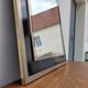 Design mirror in chromed metal vintage quality manufacture Italy, 1970s