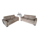 2 beige Alcantara Roche Bobois sofas