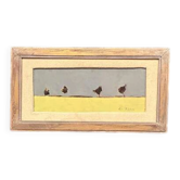 Original Swedish Oil on Panel – “Scanian Landscape” by Evert Färhm (1901–1971) – Signed – Vintage & Framed – 45 × 25 cm (17.7" × 9.8")