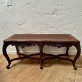 Cane crisscross bench seat