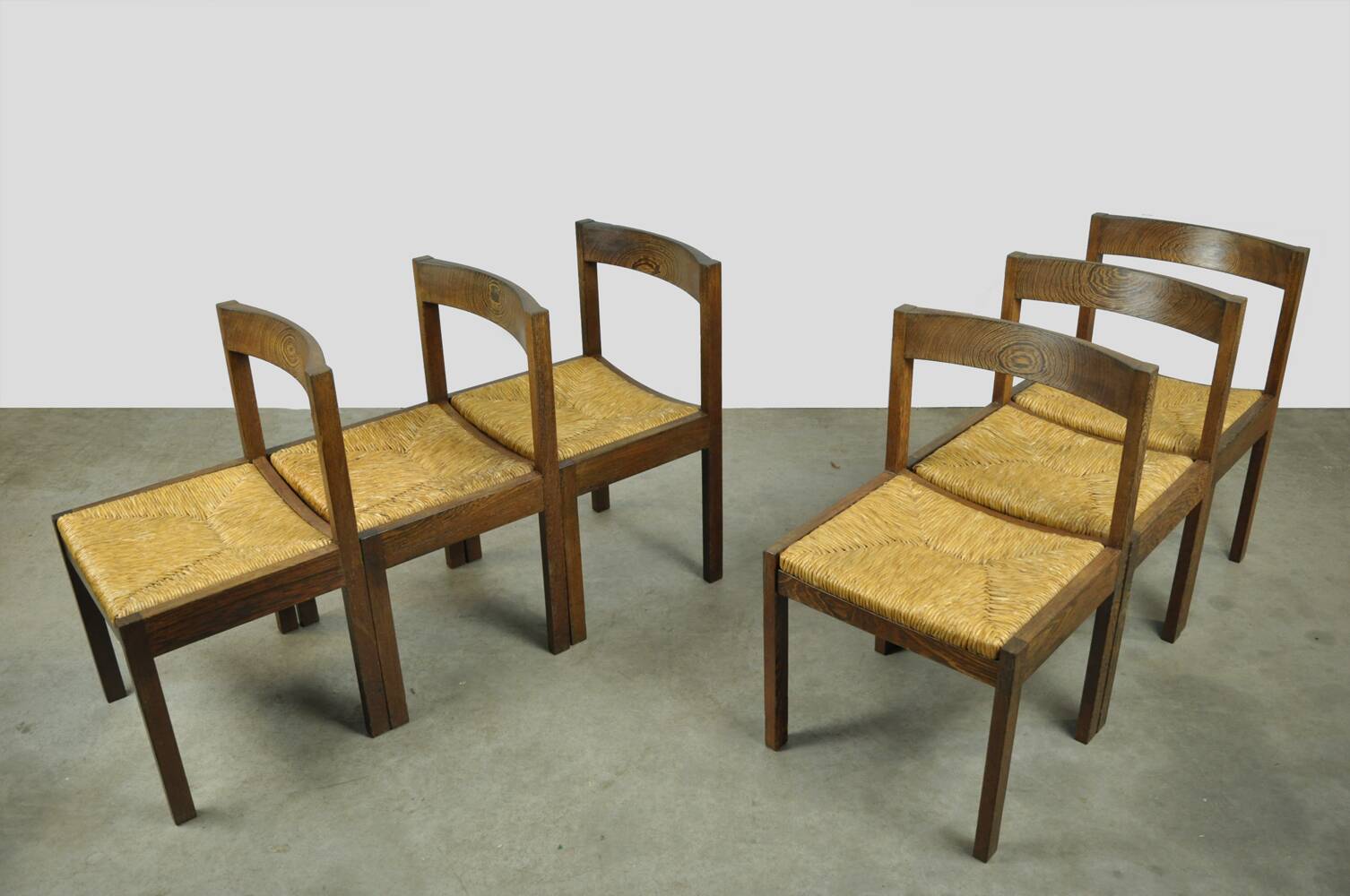 Vintage WENGE dining chairs in modern minimalist style, 1960s