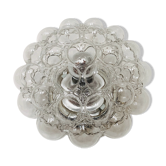 Bubble glass wall lamp or flush light by Helena Tynell for Glashütte Limburg