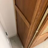 Oak wardrobe with caning