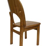 Vintage set of four pinewood chairs Rainer Daumiller minimalist design