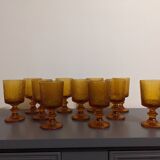 Set of 11 orange glasses