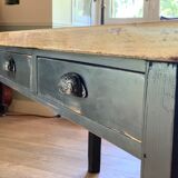 Old farm table with drawers