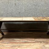 Scandinavian coffee table from the 60s and metal and ceramics