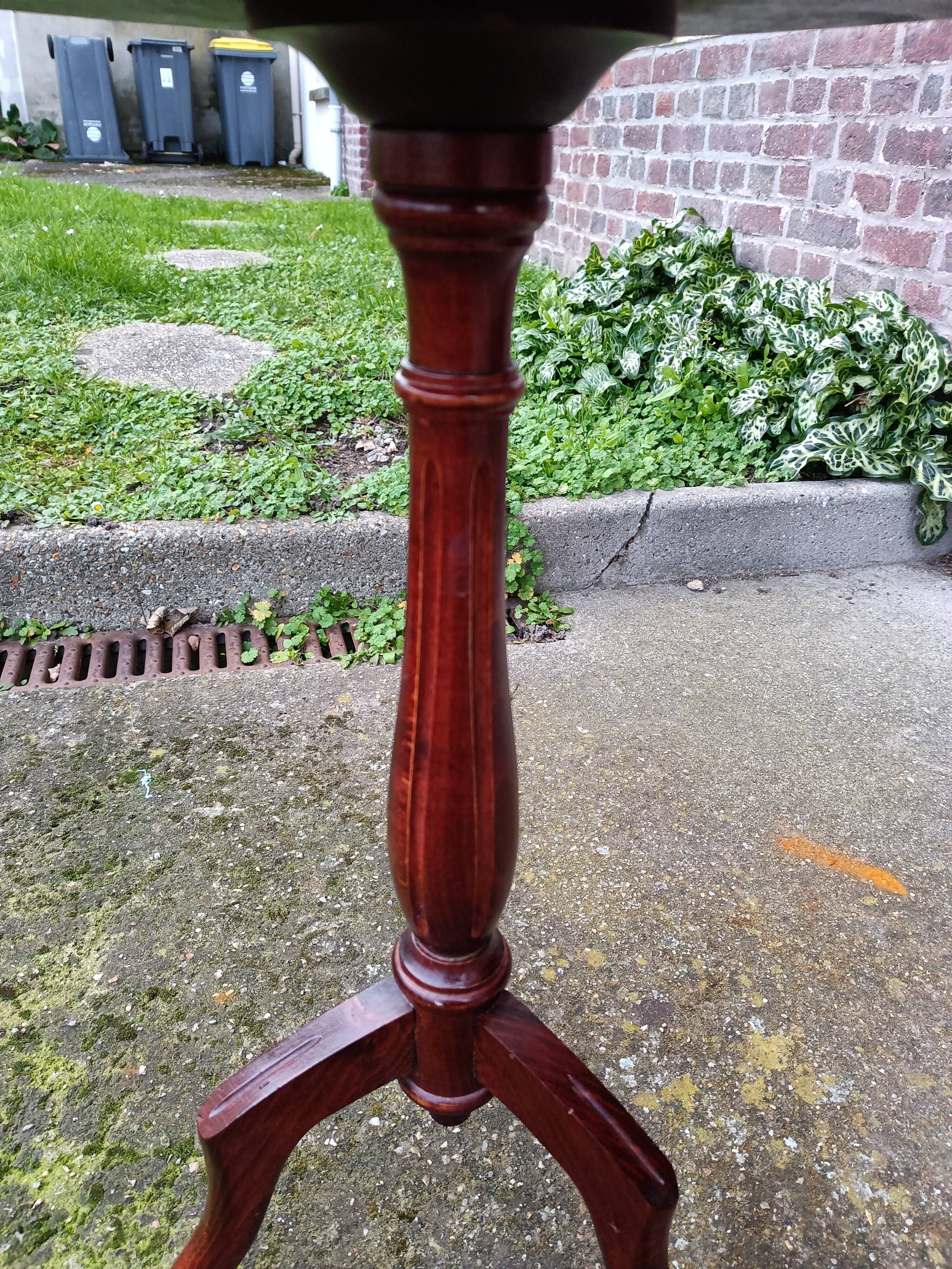 Marble table side or table pedestal table