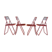 Suite 4 vintage folding metal grill chairs