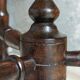 Vintage turned solid wood tripod stool