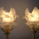 Paire de lampes vintage dorées