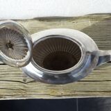 Silver metal teapot