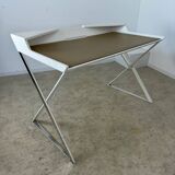 Bureau contemporain design italien  Andrea Lucatello pour Cattelan Italia modèle Qwerty bois et cuir