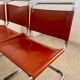 Lot 6 tubular chairs S33 design Mart Stam vintage cognac leather from the 70s