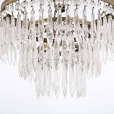 Crystal and brass tassel chandelier, 1930s