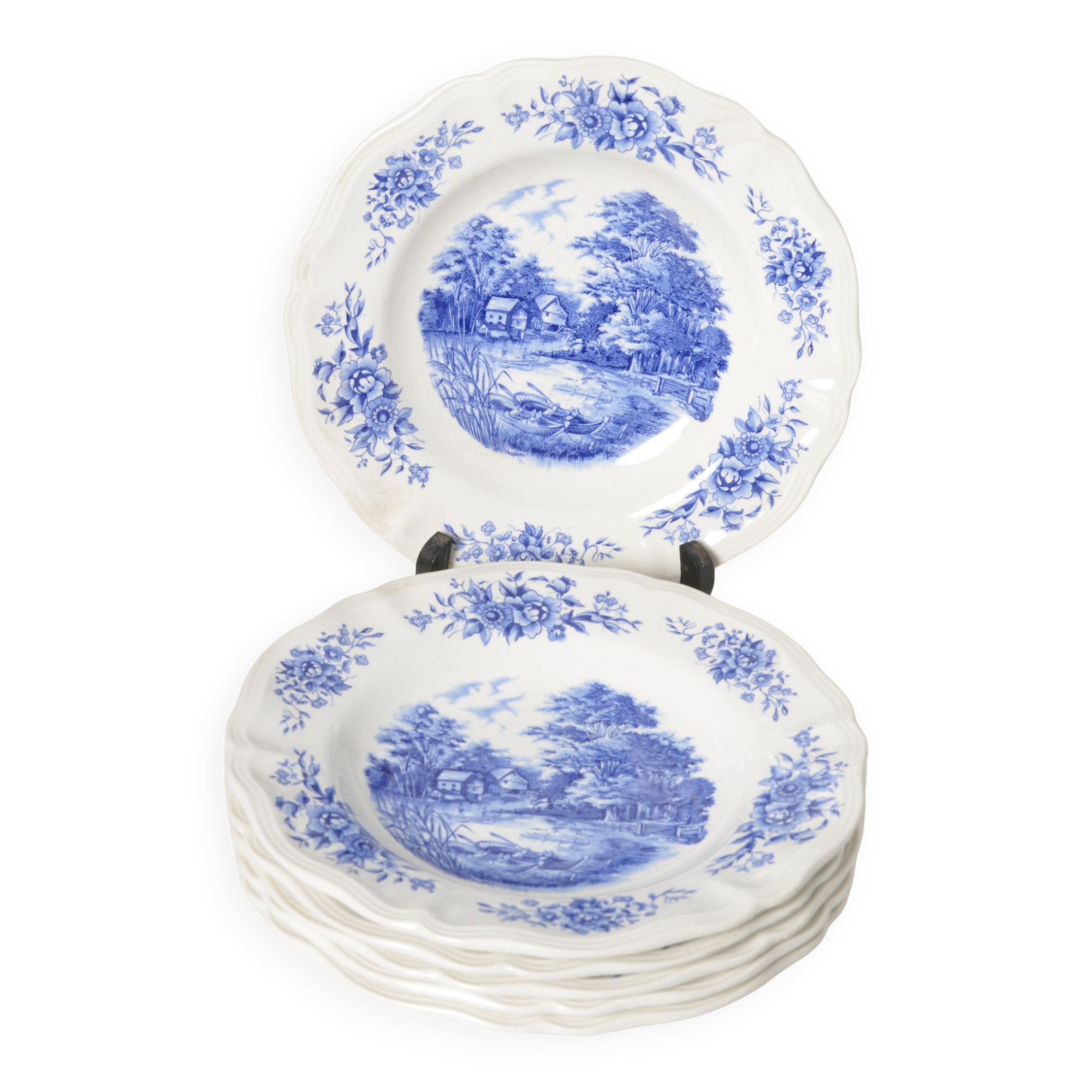 Hollow plates Sarreguemines Romantic